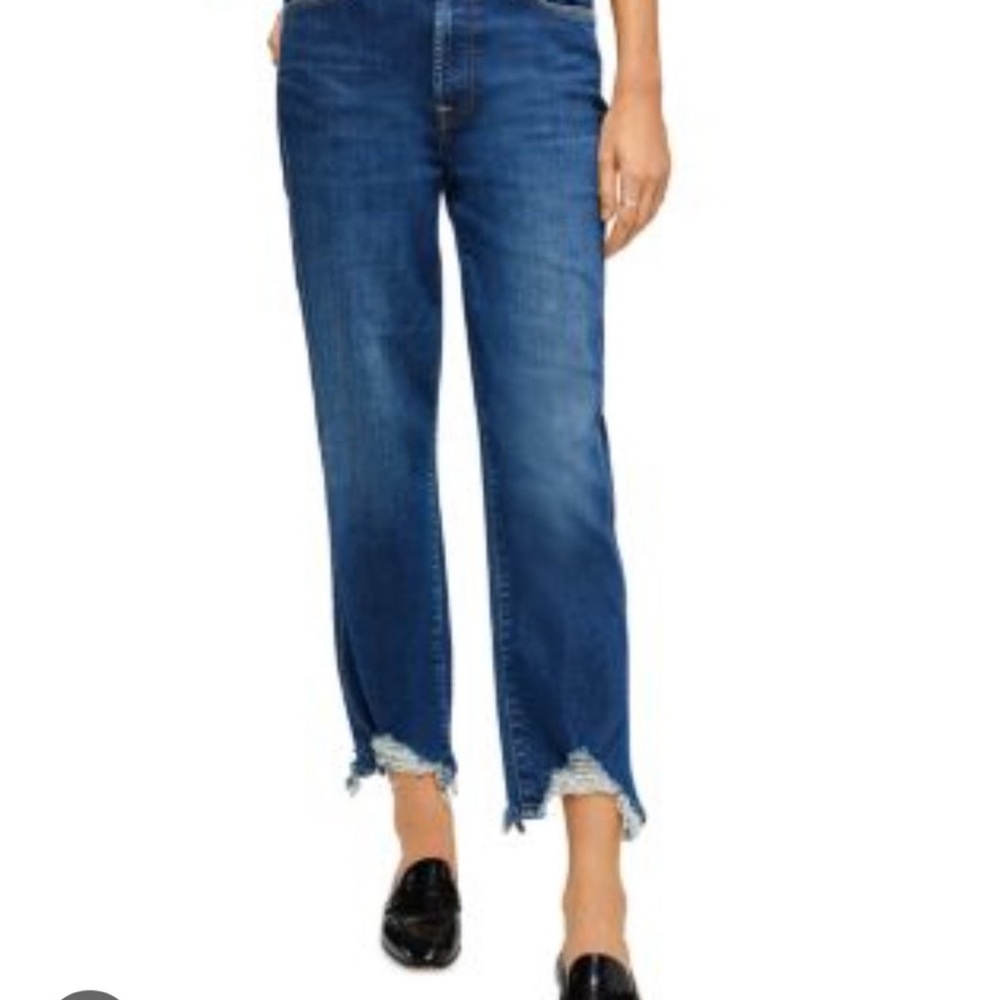 Free People Indigo Maggie mid rise Straight Leg Jeans